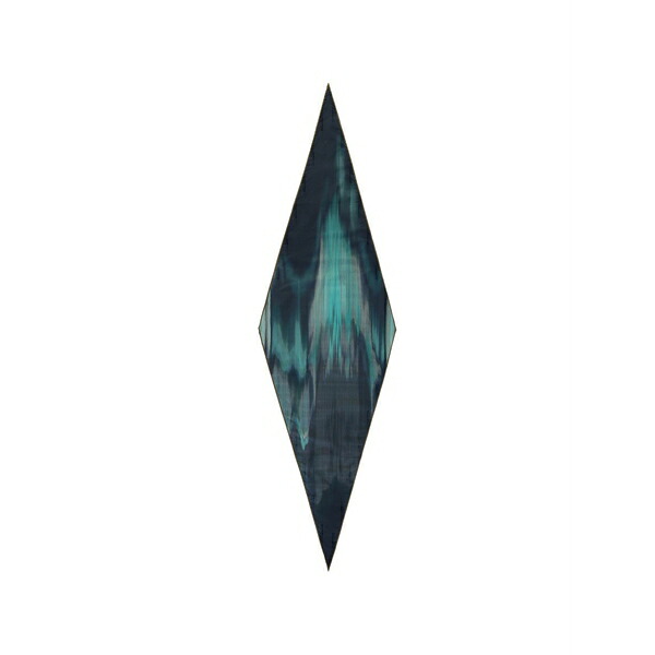 ゼニア メンズ マフラー・ストール・スカーフ アクセサリー Abstract-print diamond-shaped scarf Blue|asty