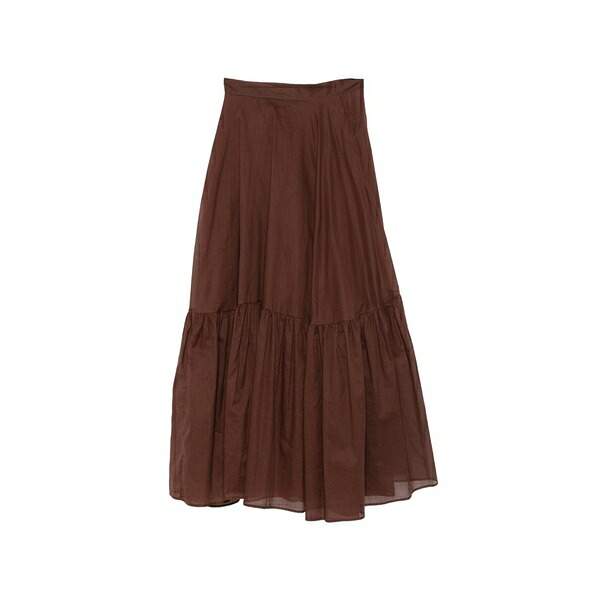 プランシー レディース スカート ボトムス Tiered maxi skirt Brown｜asty