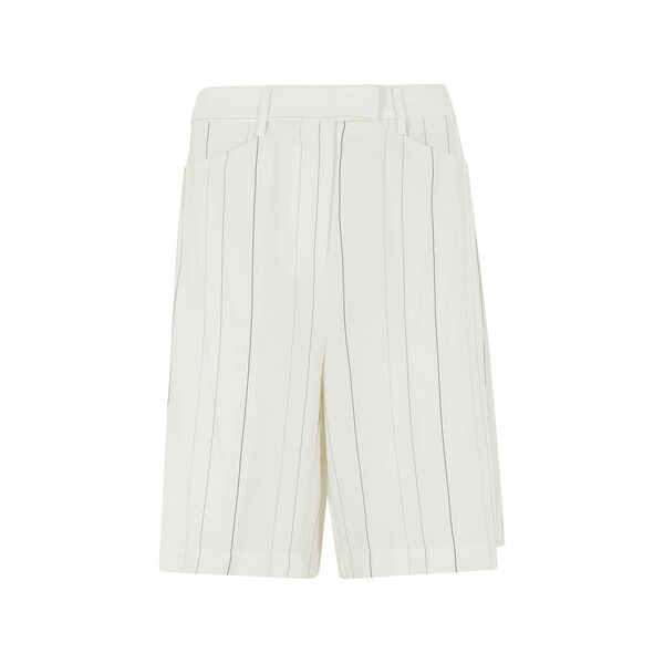 セミクチュール レディース カジュアルパンツ ボトムス Paloma striped shorts White｜asty