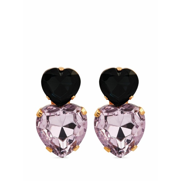 アントンヒュニス メンズ ピアス・イヤリング アクセサリー Crystal heart-motif earrings Gold｜asty