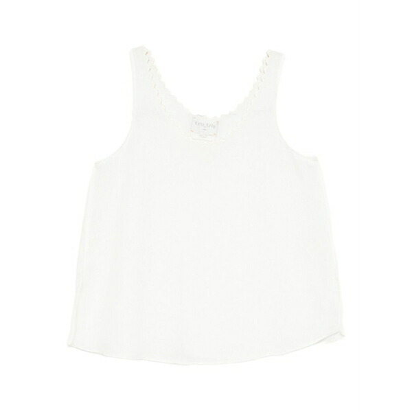フォルテ フォルテ レディース カットソー トップス Scallop-trim top White｜asty