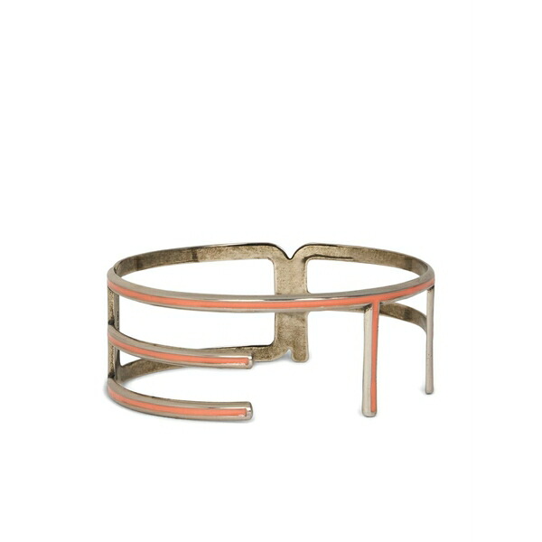 エトロ レディース ブレスレット・バングル・アンクレット アクセサリー Logo-plaque bracelet Silver｜asty