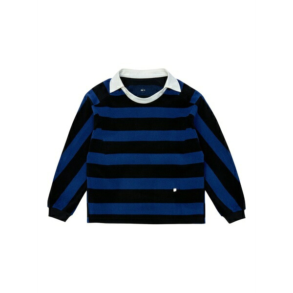 アーダーエラー レディース ポロシャツ トップス Striped-pattern long-sleeves polo shirt Blue｜asty