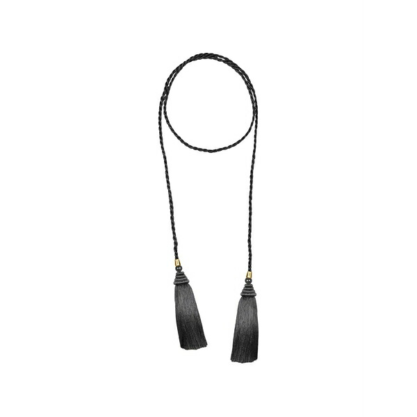 ジェニファーベア レディース ネックレス・チョーカー・ペンダントトップ アクセサリー Gigi tassel-detail necklace Black｜asty
