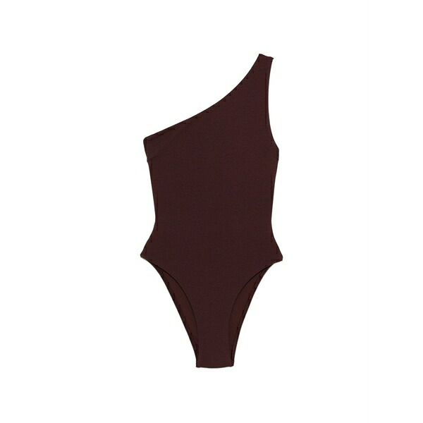 マトー レディース ワンピース トップス Asymmetric swimsuit Brown｜asty