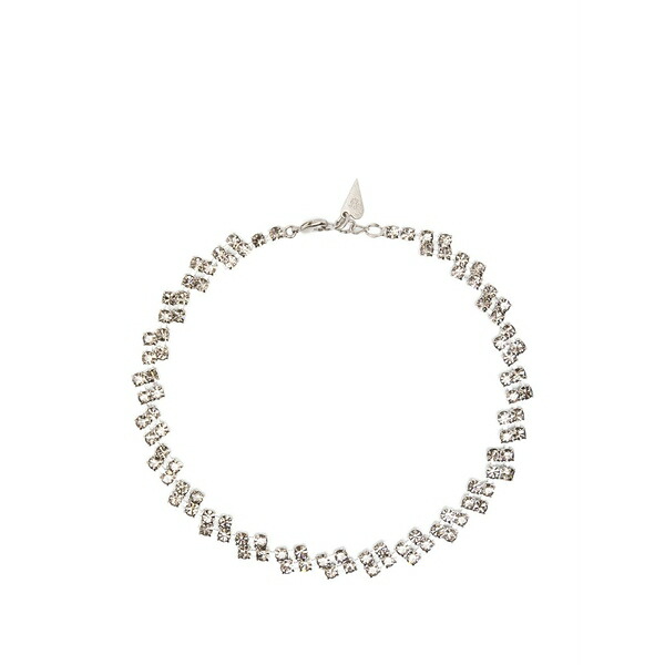 フォルテ フォルテ レディース ネックレス・チョーカー・ペンダントトップ アクセサリー Crystal-embellished heart-charm necklace Silver|asty
