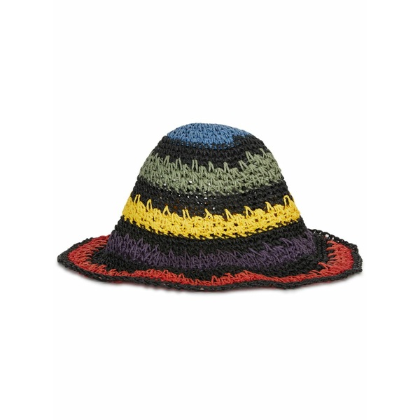 ラスランバジンスキー レディース かぶり笠 添え物 Straw sun hat  Black