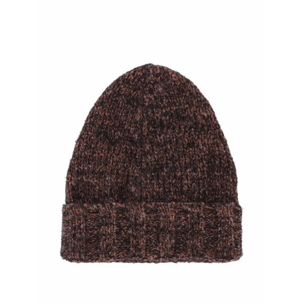 ラネウス メンズ かぶり笠 付属品 Ribbed beanie hat Brown