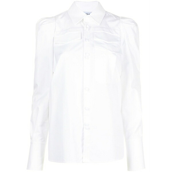 ディーチェ カヤック レディース シャツ トップス Cotton poplin long-sleeved shirt White｜asty 118,900円