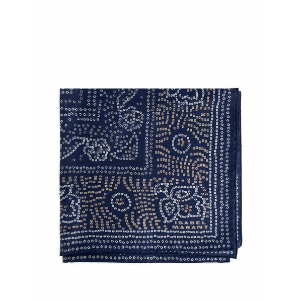 イザ呼びりん マラン レディース えり巻き・袈裟・えり巻き 付属物 Bandana-print scarf Blue