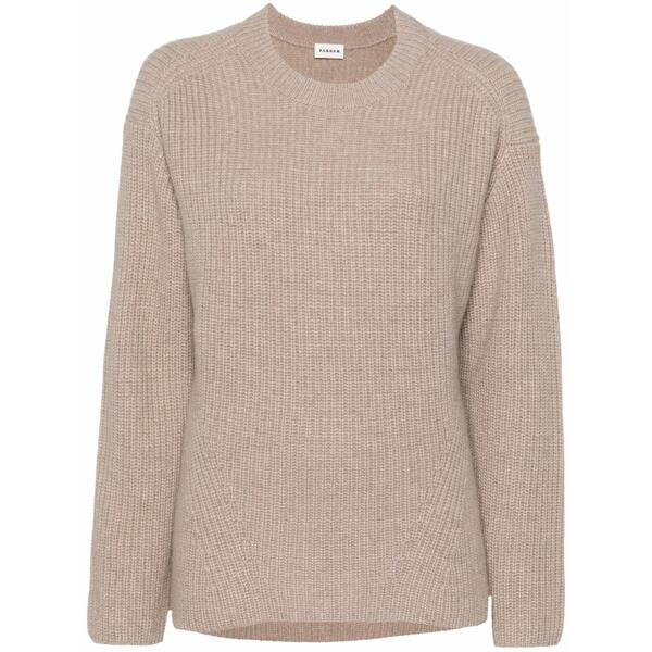 パロッシュ レディース 編み物\u0026プルオーバー アウター Crew-neck cashmere jumper Neutrals