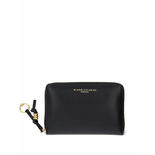 ジャンニ・キアリーニ メンズ 札入れ 佩び物 Grain zip pendant wallet Black