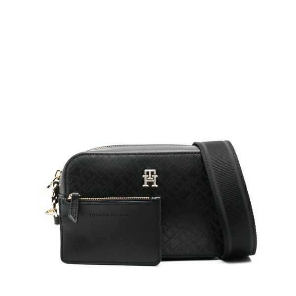 トミー ヒルフィガー レディース ショルダーバッグ 御徒面子 Distinct camera cross body bag Black