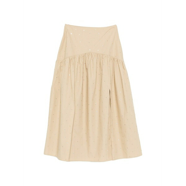 サンドロ レディース スカート ボトムス Embellished a-line skirt Neutrals