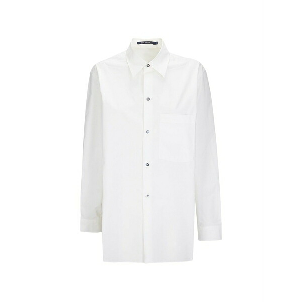 ソフィードール レディース プルオーバー トップス Patch-pocket long-sleeve shirt White