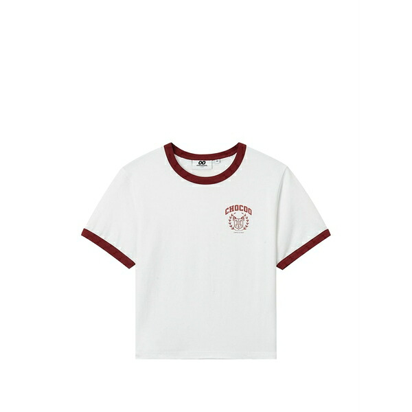 チョコレート レディース Tシャツ トップス Crew-neck t-shirt White|asty