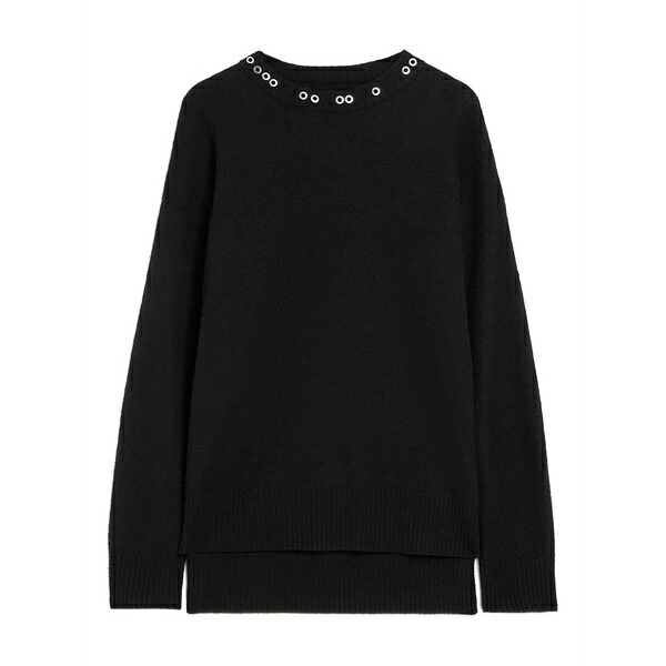 ジル・サンダー メンズ 編み物\u0026プルオーバー アウター Eyelet-embellished sweater Black