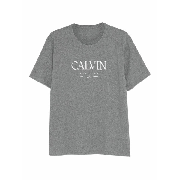 カルバンクライン メンズ プルオーバー トップス Logo-print t-shirt Grey