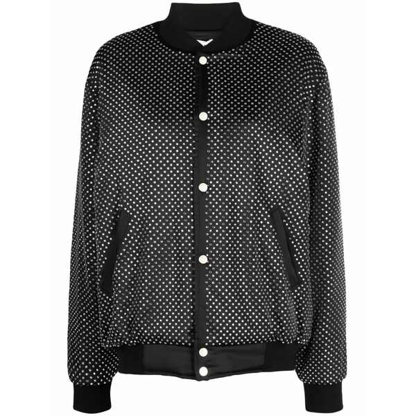 パロッシュ レディース 上衣＆上衣 アウター Crystal-embellished press-stud bomber jacket Black