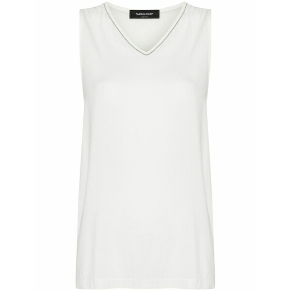 ファビアナ フィリッピ レディース カットソー トップス Sabl?? vest  White