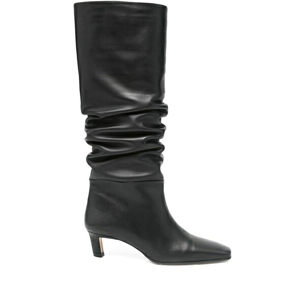アロハス レディース ブーツ シューズ 50粍 kalila slouch calf leather boots Black