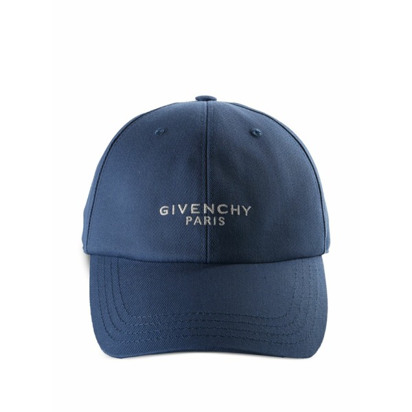 ジバンシー メンズ 鳥打ち帽 付属物 Logo-embroidered baseball cap Blue