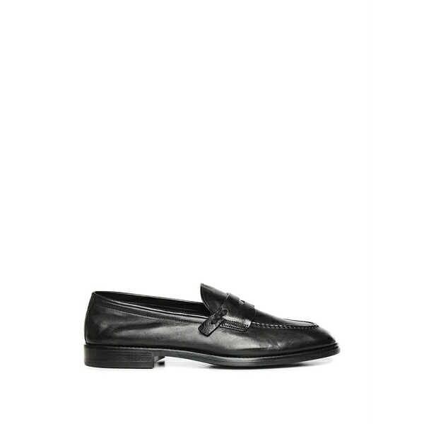 ガリアーノ メンズ スリッポン・ローファー シューズ Leather loafers Black