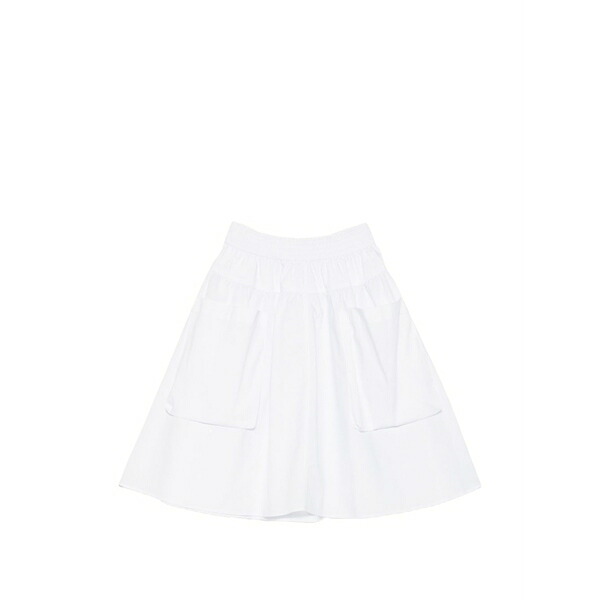 アスペジ レディース スカート ボトムス A-line pocket mini skirt White