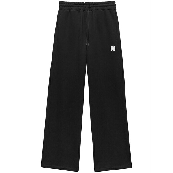 エムエスジイエム メンズ 心地好いズボン下 ボトムス Logo patch jogging trousers Black