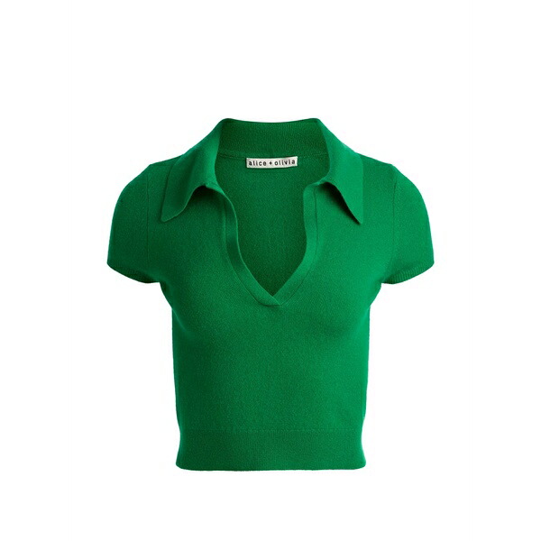 アリス アンド オリビア レディース Tシャツ トップス And cashmerei top Green|asty