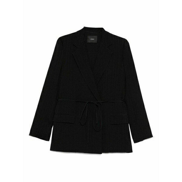 ジョセフ レディース 上衣＆上衣 アウター Tie-waist pinstripe jacket Black