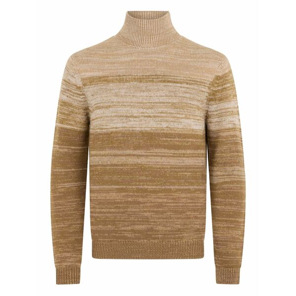 マロ メンズ 編み物\u0026プルオーバー アウター Striped roll-neck sweater Neutrals