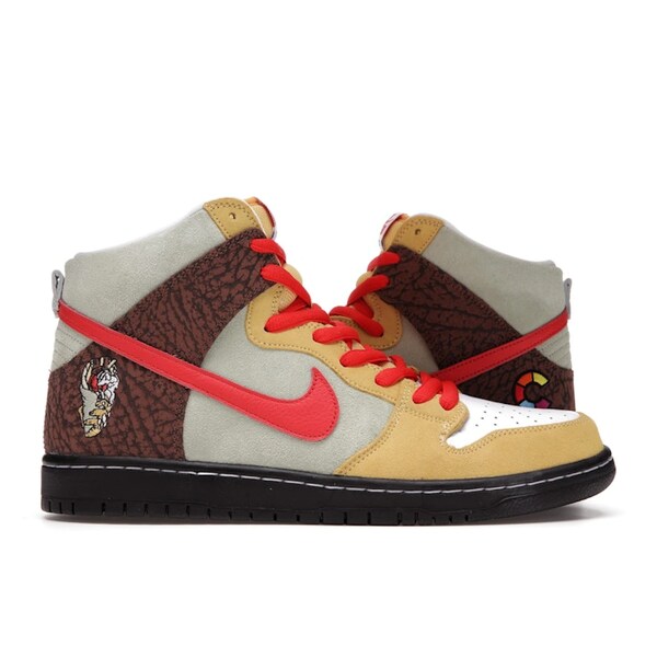 Nike ナイキ メンズ スニーカー  【Nike SB Dunk High Color Skates Kebab and Destroy】  大いさ US_5.5(23.5糎) Light Green/Tan/Brown-Red スニーカー-メンズ靴