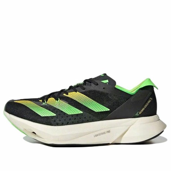 adidas アディダス メンズ スニーカー  【adidas Adizero Adios Pro 3 \u0027Core Black Solar Green\u0027 GX6251】  大いさ US_8.5(26.5糎) 靴-スニーカー-メンズ靴