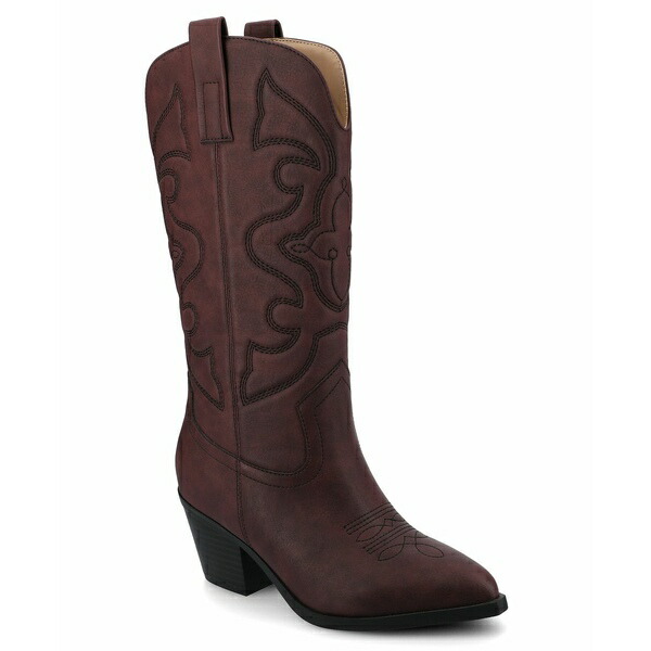ジャーニーコレクション レディース ブーツ シューズ Women's Chantry Regular Calf Western Mid Shaft Boots Oxblood画像