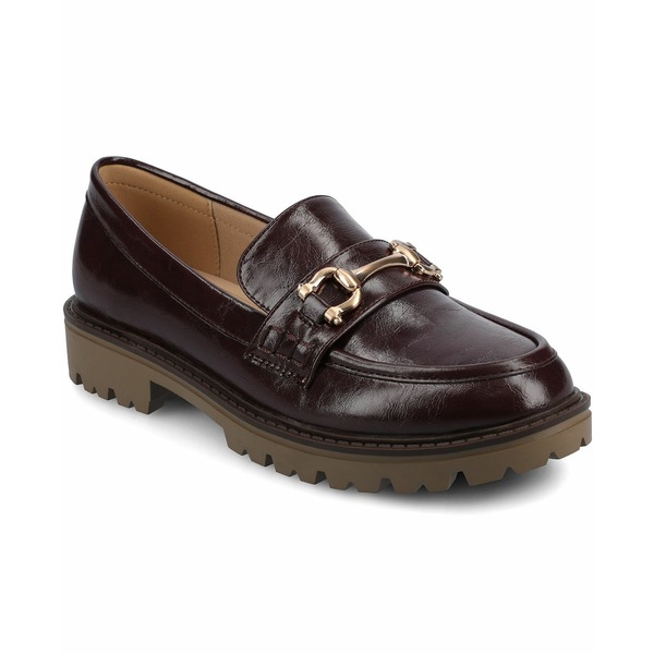 ジャーニーコレクション レディース スリッポン・ローファー シューズ Women's Jessamey Lug Sole Loafers Oxblood画像