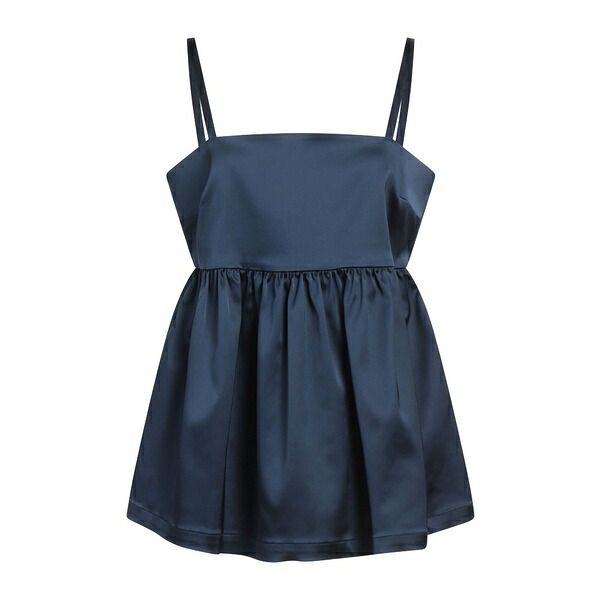 【送料無料】 セミクチュール レディース Tシャツ トップス Tops Blue