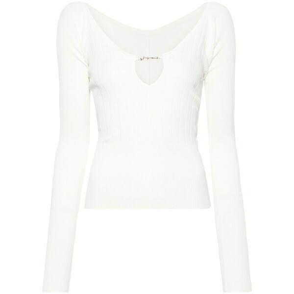 ジャクエムス レディース ニット&セーター アウター Le haut pralu ribbed top White｜asty