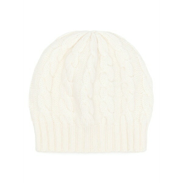 ブランカ ヴィータ レディース 帽子 アクセサリー Cable-knit beanie hat White｜asty 15,680円