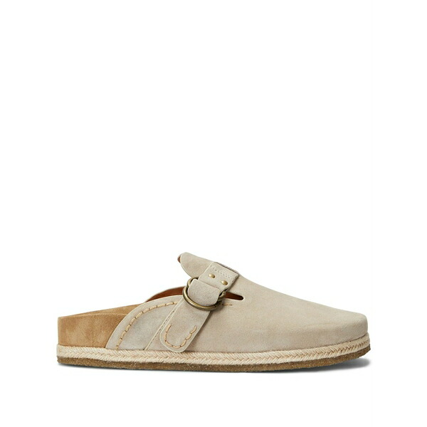 ラルフローレン メンズ サンダル シューズ Turbach shearlnig-lined suede clogs Neutrals
