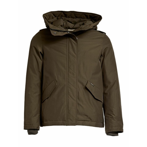 羊毛 金持ち レディース 上衣＆上衣 アウター Hooded military jacket Green