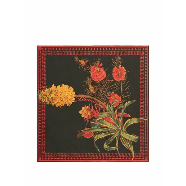 ブルマリン レディース えり巻き・袈裟・えり巻き 付属品 Floral-print scarf Black