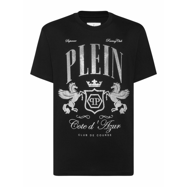 フィリッププレイン メンズ Tシャツ トップス Cote d'azur t-shirt Black｜asty