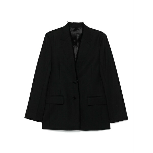 トーテム レディース 上衣＆上衣 アウター Raw-lapel blazer Black