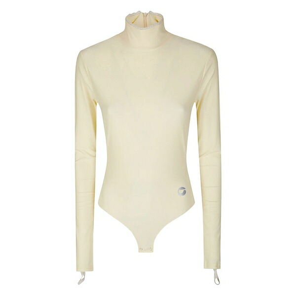 コペルニ レディース プルオーバー トップス High-neck long-sleeve bodysuit Yellow