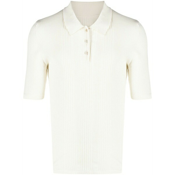 マルタンマルジェラ メンズ スポーツシャツ トップス Four-stitch knitted polo shirt Neutrals