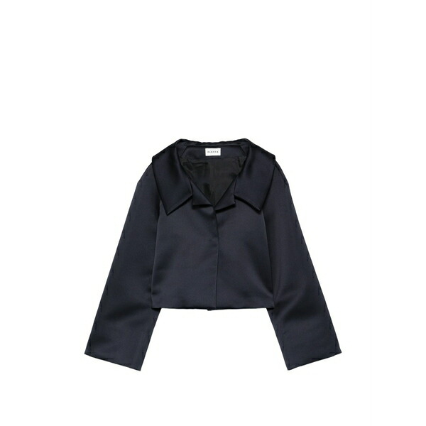 パロッシュ レディース 上衣＆上衣 アウター Wide-sleeve cropped jacket Black