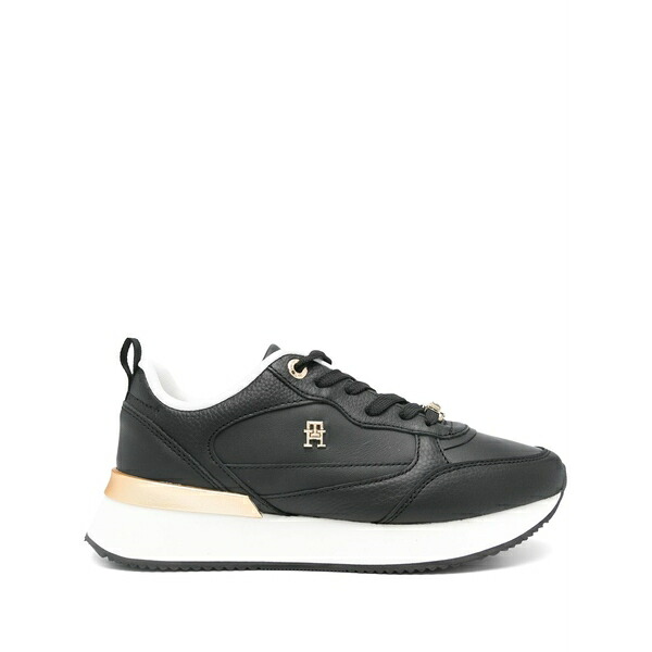 トミー ヒルフィガー レディース スニーカー シューズ Logo-appliqu?? sneakers Black|asty