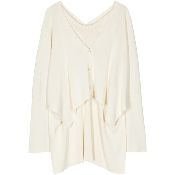 イザベル・ベネナート レディース ジレー アウター Layered v-neck cardigan Neutrals