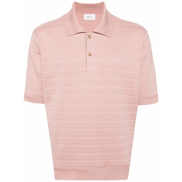 バリー メンズ スポーツシャツ トップス Horizontal stripe polo shirt Pink